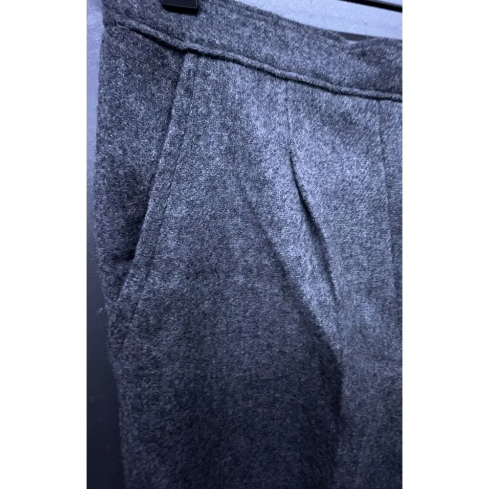 Vtg Abernathy Sport Wool‎ Pants Women 12 Gray Pleats Pockets Slacks Never Worn